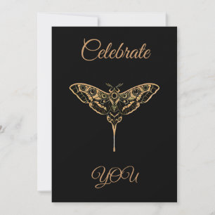 Tarjeta Festiva Elegancia Oscura - Celebra a TI