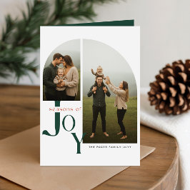 Tarjeta Festiva Elegant Arch Family Photo Christmas Folded