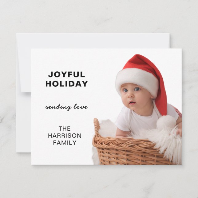 Tarjeta Festiva Elegant Chic Design for Happy Holiday Greetings (Anverso)