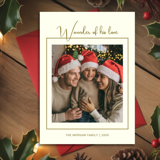 Tarjeta Festiva Elegant Christ-Centered Christmas Family Card (Subido por el creador)