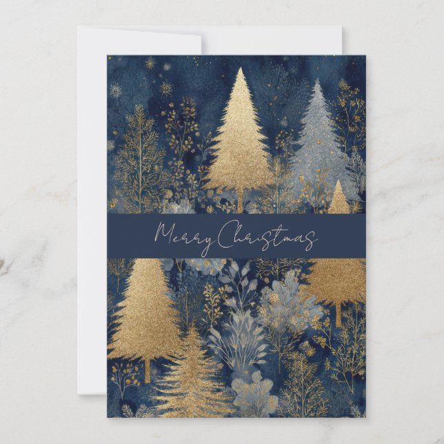 Tarjeta Festiva Elegant Christmas Business Corporate Holiday Card (Anverso)