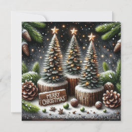 Tarjeta Festiva Elegant Christmas Holiday Card