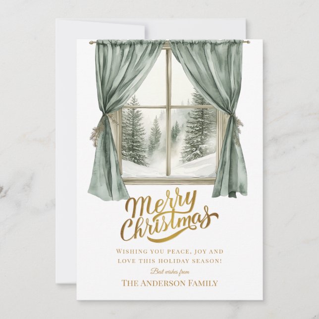 Tarjeta Festiva Elegant Christmas Party Holiday Card (Anverso)
