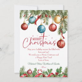 Tarjeta Festiva Elegant Christmas Winter Tree