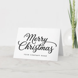 Tarjeta Festiva Elegant Cursive Script Merry Christmas
