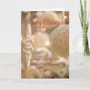 Tarjeta Festiva Elegant Glittery Christmas Ball, Company