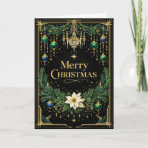 Elegant Gold Art Deco Chandelier Christmas