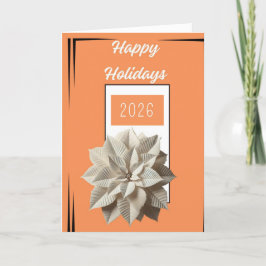 Tarjeta Festiva "Elegant Happy Holidays 2026 Card - Modern Minimal