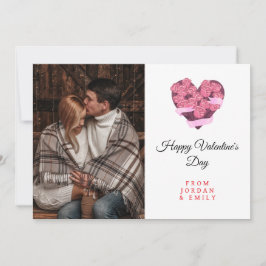 Tarjeta Festiva Elegant Heart Happy Valentine's Day Photo