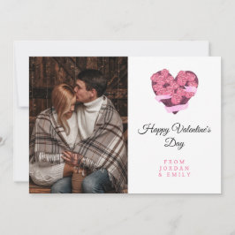 Tarjeta Festiva Elegant Heart Happy Valentine's Day Photo