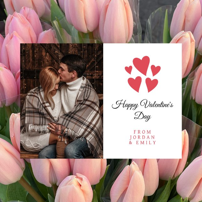 Tarjeta Festiva Elegant Heart Happy Valentine's Day Photo (Subido por el creador)