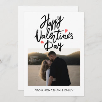 Tarjeta Festiva Elegant Hearts Happy Valentine's Day 1 Photo