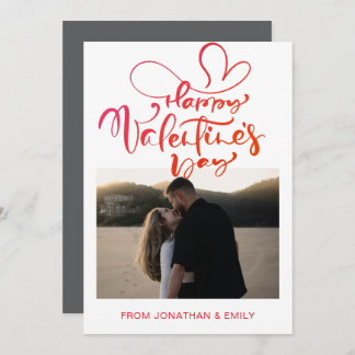 Tarjeta Festiva Elegant Hearts Happy Valentine's Day 1 Photo