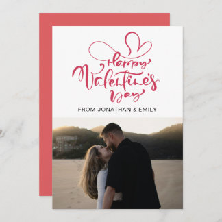 Tarjeta Festiva Elegant Hearts Happy Valentine's Day 1 Photo