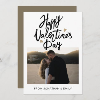 Tarjeta Festiva Elegant Hearts Happy Valentine's Day 1 Photo