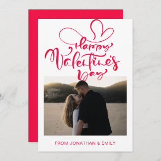 Tarjeta Festiva Elegant Hearts Happy Valentine's Day 1 Photo