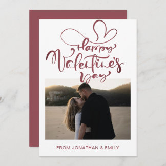 Tarjeta Festiva Elegant Hearts Happy Valentine's Day 1 Photo