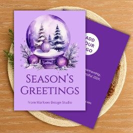 Tarjeta Festiva Elegant Holiday Card | Upload Business Info