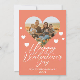 Tarjeta Festiva Elegant Love Happy Valentine Day Family Photo