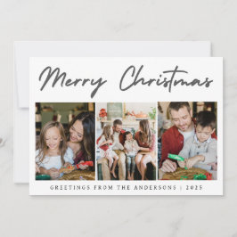 Tarjeta Festiva Elegant Minimal Christmas | Modern Family 3 Photo