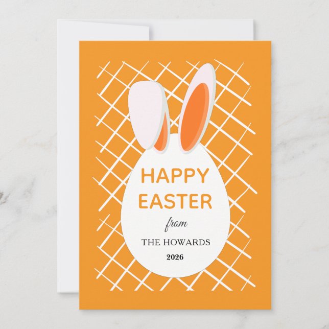 Tarjeta Festiva Elegant Modern Patterns Happy Easter Photo (Anverso)