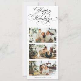 Tarjeta Festiva Elegant Modern Typography Photo Collage Christmas