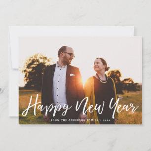 Tarjeta Festiva Elegant New Year New Year Photo Card