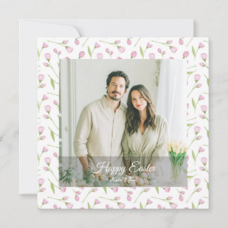 Tarjeta Festiva Elegant Personalized Photo Happy Easter