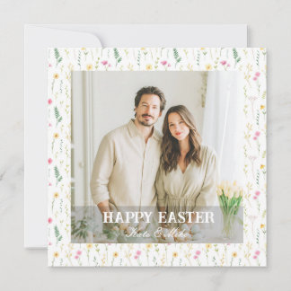 Tarjeta Festiva Elegant Personalized Photo Happy Easter