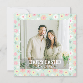 Tarjeta Festiva Elegant Personalized Photo Happy Easter