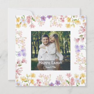 Tarjeta Festiva Elegant Personalized Photo Happy Easter