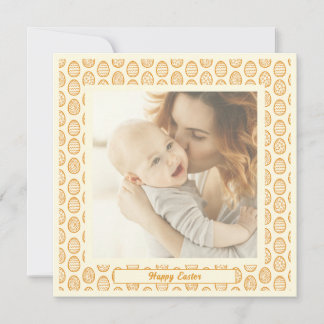 Tarjeta Festiva Elegant Pretty Pastel Chic Photo Happy Easter Eggs