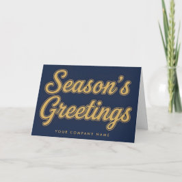 Tarjeta Festiva Elegant Retro Script Season’s Greetings