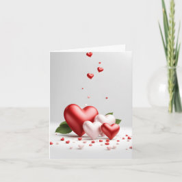 Tarjeta Festiva Elegant Romantic Heart Valentine’s Day Card