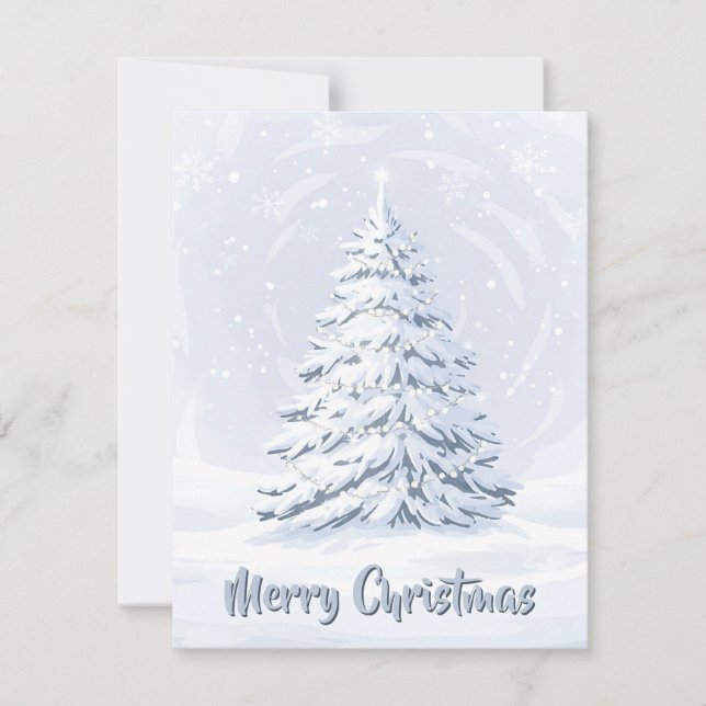 Tarjeta Festiva Elegant Rustic Watercolor Non Photo Christmas (Anverso)