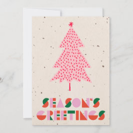 Tarjeta Festiva Elegant Script Tree Non Photo Watercolor Christmas
