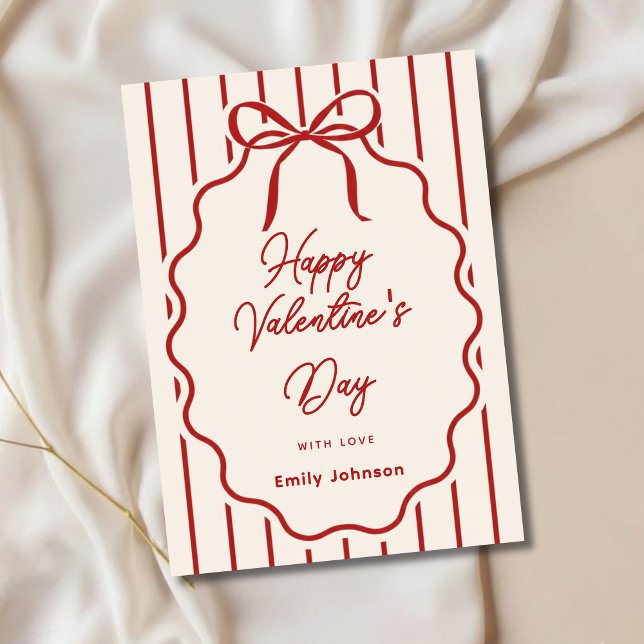 Tarjeta Festiva Elegant Valentine’s Day Personalized Greeting Card (Subido por el creador)