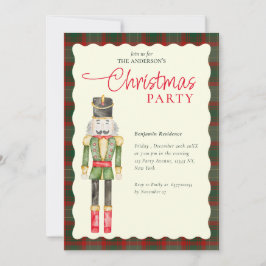 Tarjeta Festiva Elegant Watercolor Nutcrackers Christmas Party 