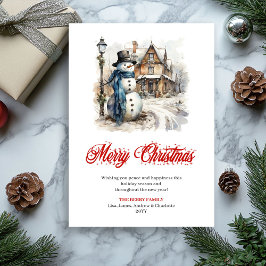 Tarjeta Festiva Elegant winter scene Christmas greeting card