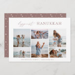 Tarjeta Festiva Elegante 6 Collages de fotos Hanukkah más feliz<br><div class="desc">Comparte alegría con estas modernas tarjetas de vacaciones mínimas de Hanukkah con 6 de tus fotos favoritas en un diseño horizontal de collage de cuadrícula. "Hanukkah más feliz" aparece en la parte superior de la lista con letras escritas a mano y letras en serif clásicas. Personalice este elegante diseño minimalista...</div>