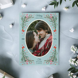 Tarjeta Festiva Elegante acuarela 2 Navidades de fotografía 2021 l