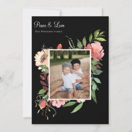 Tarjeta Festiva Elegante acuarela Foto florística botánica