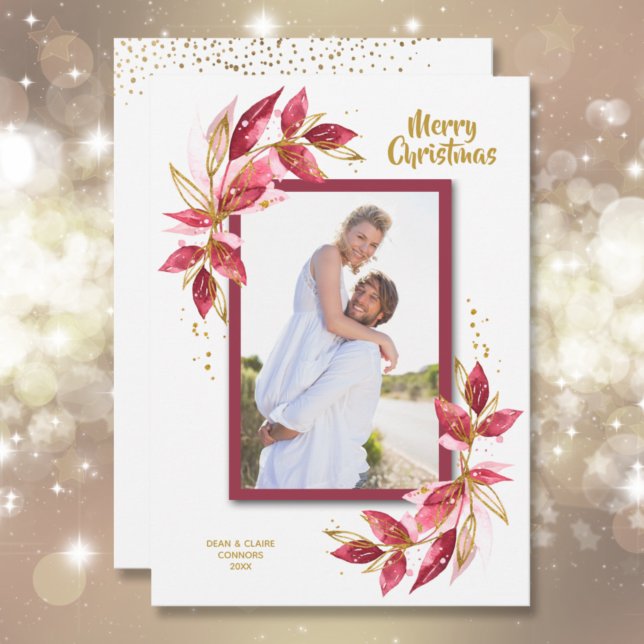 Tarjeta Festiva Elegante acuarela Navidades verde foto (Subido por el creador)