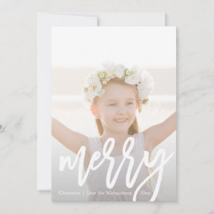 Tarjeta Festiva Elegante Alegre Script Juguetón con Estampado de L
