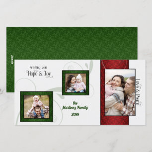Tarjeta Festiva Elegante amor estacional y paz 3 foto