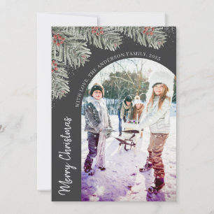 Tarjeta Festiva Elegante Arch Merry Christmas Photo Holiday Card