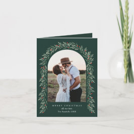 Tarjeta Festiva Elegante Arco de Verdor Moderno 2 Navidades de fot