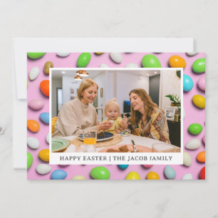 Tarjeta Festiva elegante bendición moderna de Pascua familia una f