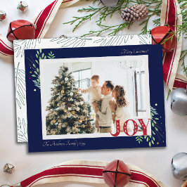 Tarjeta Festiva Elegante bienvenida botánica de la familia de la a