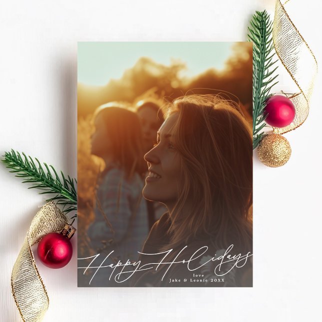 Tarjeta Festiva Elegante blanco Splendor Photo Happy (Subido por el creador)